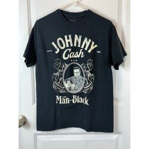 Johnny Cash The Man in Black Nashville Tennessee Graphic T Shirt Black Men's